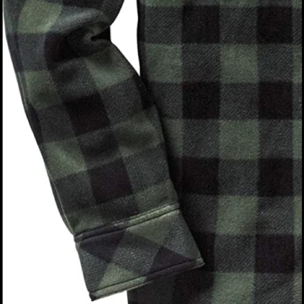 BRAND NEW STYLISH MEN PLAID FLEECE BUTTON DOWN SHIRT NWT - Picture 4 of 7